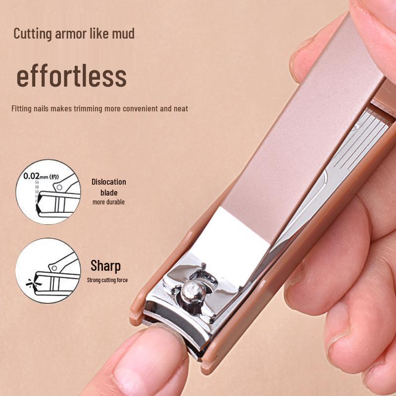 Anti-Splash Nail Clippers and Scissors Set - 6-Piece Boxed Household Nail Care Kit