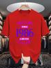 Unisexs Awesome Since 1986 Limited Edition Graphic Tee Retro Birthday Text Print O Neck Short Sleeve Cotton Casual Tops For Unisex