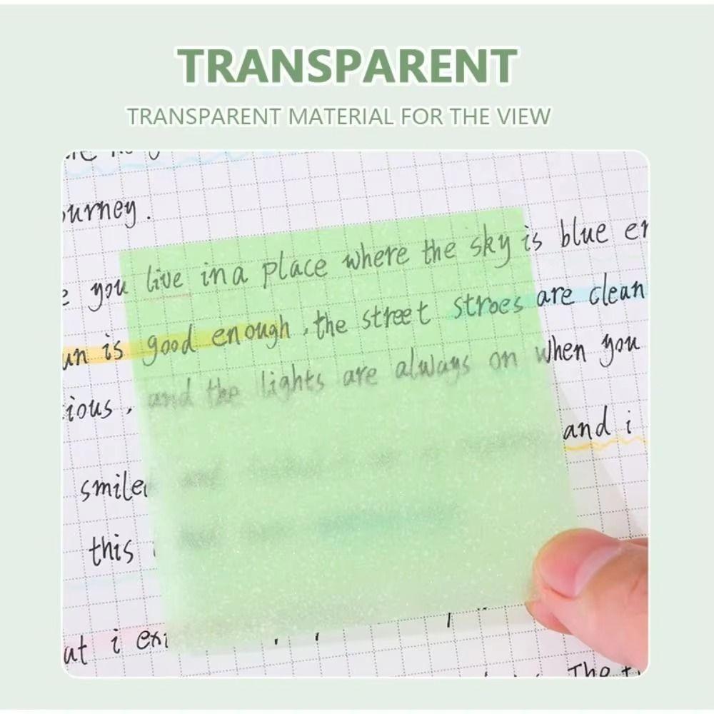 Kawaii Pull-out Sticky Notes Pearlescent Square Writing Pad Portable Cartoon Notepads Office