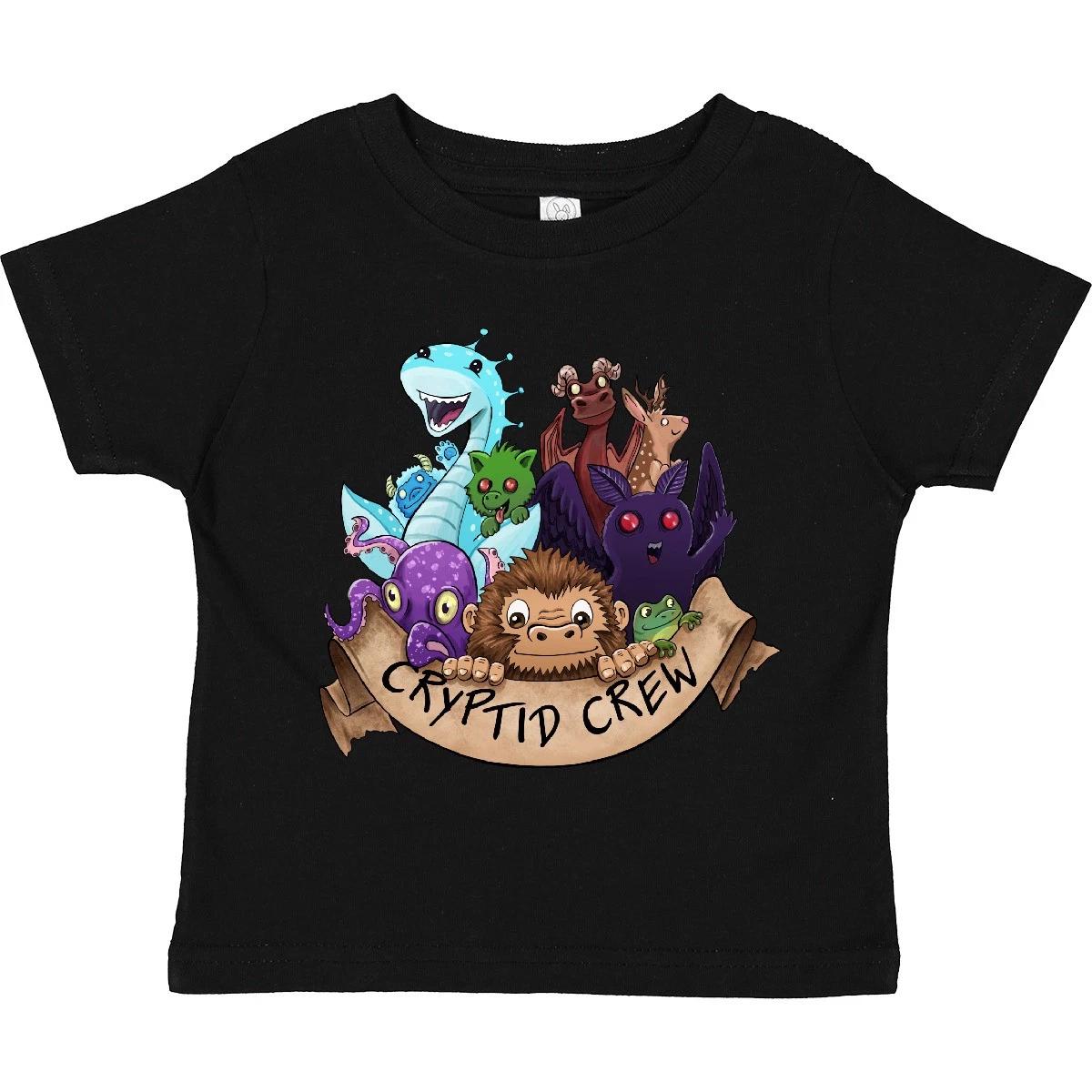 Inktastic Cryptid Crew Toddler T-Shirt Pop Culture Moth Man Monster Bigfoot Loch 140