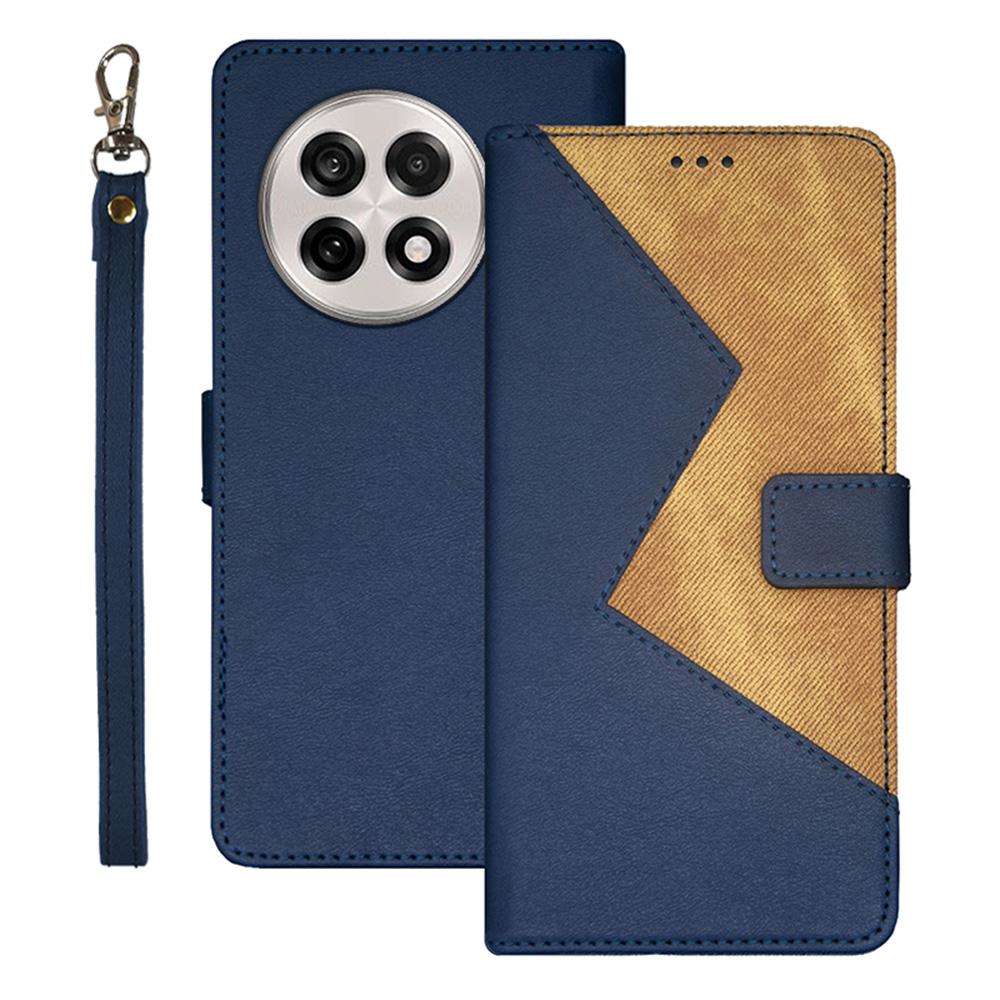 IDEWEI For OnePlus 13R 5G Case Card Slots Splicing Color Leather Phone Cover