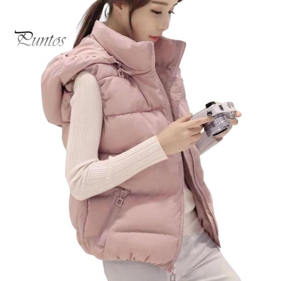 

Женское зимнее хлопковое пальто с капюшоном, защитой шеи, утолщенным подкладом, съемным капюшоном, коротким ветрозащитным жилетом на молнии с карманом M розовый