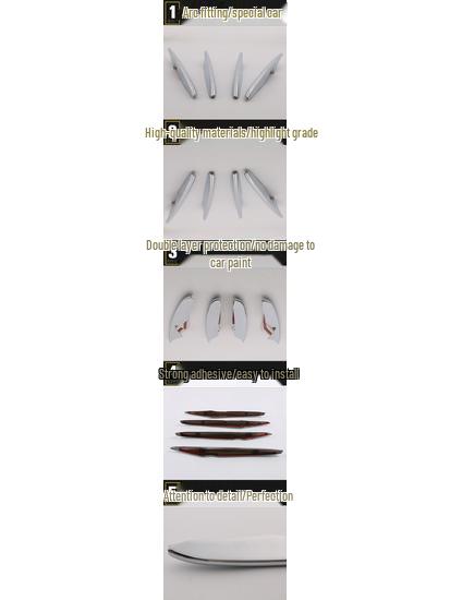 Electroplated Front Fog Light Trim & Anti-Scratch Bumper Strip for 16 GLC Models