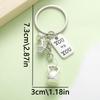 Creative Sports Keychain: PVC Rubber Football, Tennis, Basketball, Rugby Pendant - Small Gift