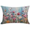 New Decorative Pillowcase 3D Three-dimensional Effect Floral Pillowcase Sofa Cushion Cover Digital Printing