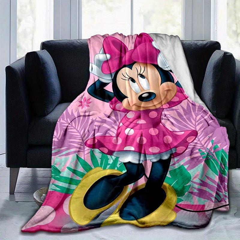 1pc, Minnie Mouse Pink Polka Dot Throw Blanket, Soft Coverlet for Bed, Couch, Travel, Camping, Car, Beach, Office Nap, Perfect Gift for FriendsX017