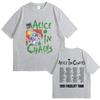 Rock Band Alice in Chains Face Lift Tour 1991 T-Shirt Unisex Damen Punk Lässig Oversized T-Shirt Tops Herren Mode Reine Baumwolle T-Shirts