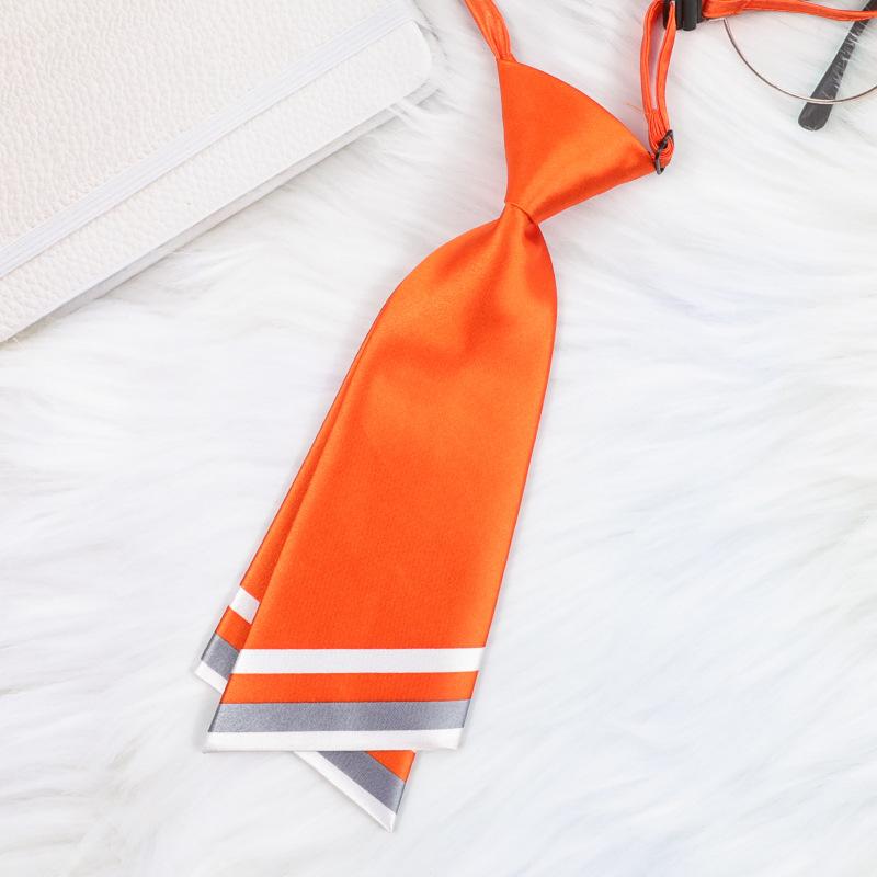 Korean Version Of Professional Sharp Corner Gray Small Tie Japanese Bow Tie Flower Ribbon Bow Student Business Women'S Tie