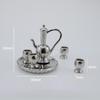1:12 Gloss Miniature Cups Kettle Plate Tea Set Simulation Model Doll Accessories