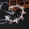 Headband Floral Butterfly Design Adjustable Ribbon Women Headband Faux Pearl Cubic Zirconia Greek Bohemian Style Wedding Bridesmaids Fairy