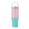With Straw Gradient Thermos Cup 30oz Car Cup Milk Stainless Steel Insulated Cup  Outdoor
