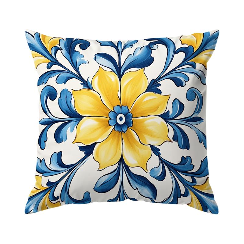 Summer Lemon Pattern Decorative Cushions Pillowcase Polyester Cushion Cover Throw Pillow Sofa Decoration Pillowcover Home Decor