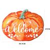 12x9in Fall Wooden Pumpkin Hanging Welcome Door Sign with Rope Thanksgiving Door Hanger Door Decor for Store Kitchen Door Wreath