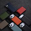 Custodia in Vera Pelle Melkco per iPhone 17 Pro Max 17 Air Custodie di Lusso Business in Pelle di Vacchetta Cover Posteriore Morbida a Copertura Totale per Telefono
