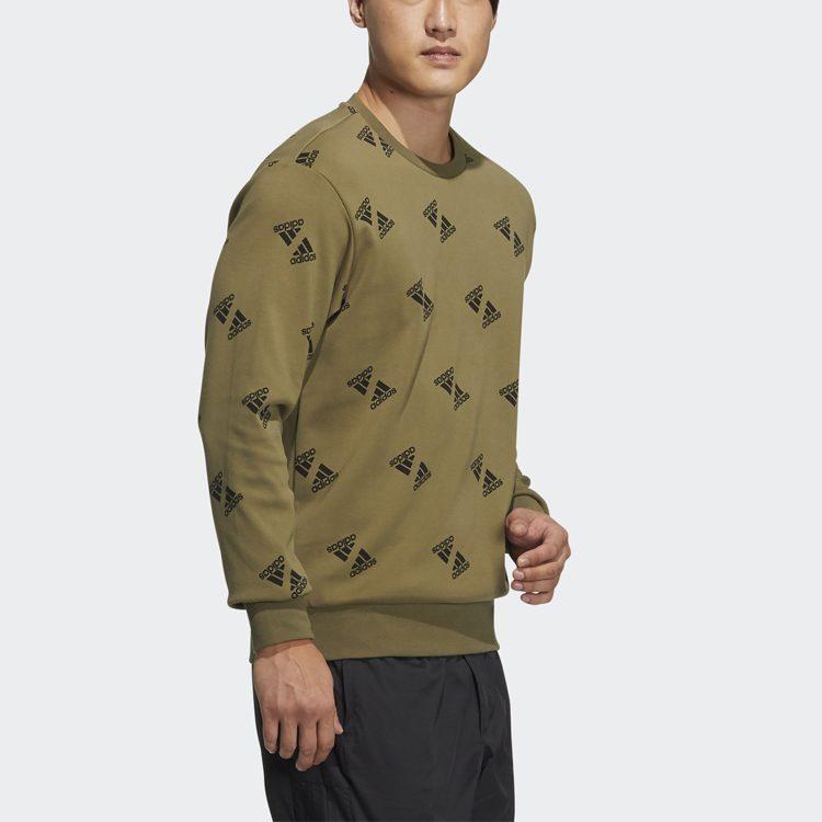 adidas Sweatshirts Unisex Green Crew Neck Moderate Regular HE7448
