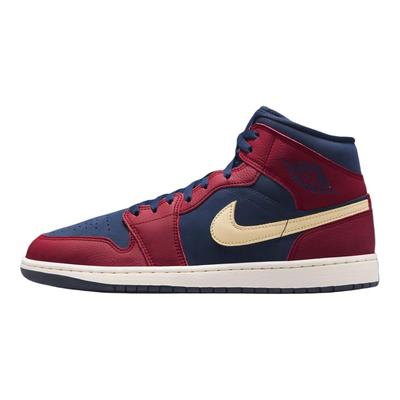 Air 1 Mid SE Team Red Obsidian Men Sneakers Pale-Vanilla IO7449-600