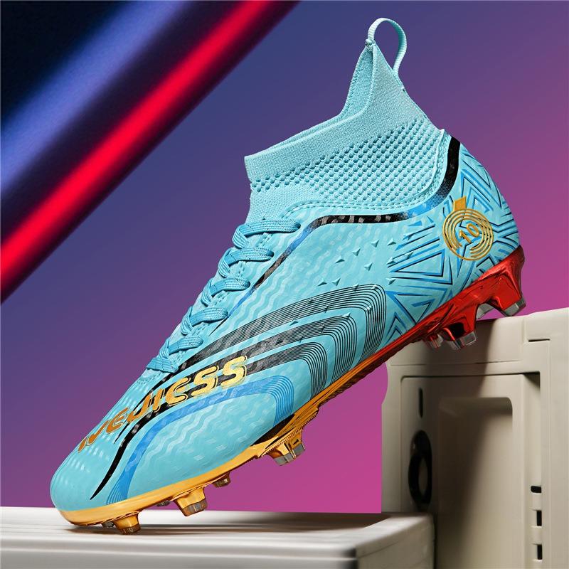 Chaussures de football à semelle plaquée or pour la Coupe du Monde, étudiants masculins, adultes, jeu sur gazon, chaussures d'entraînement à crampons pour femmes, taille 3.