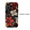 Vintage Hibiscus Bloom Phone Case for IPhone 17AIR 16E 16 15 14 13 12 11 17 Pro Max Plus Double-layer Back Cover
