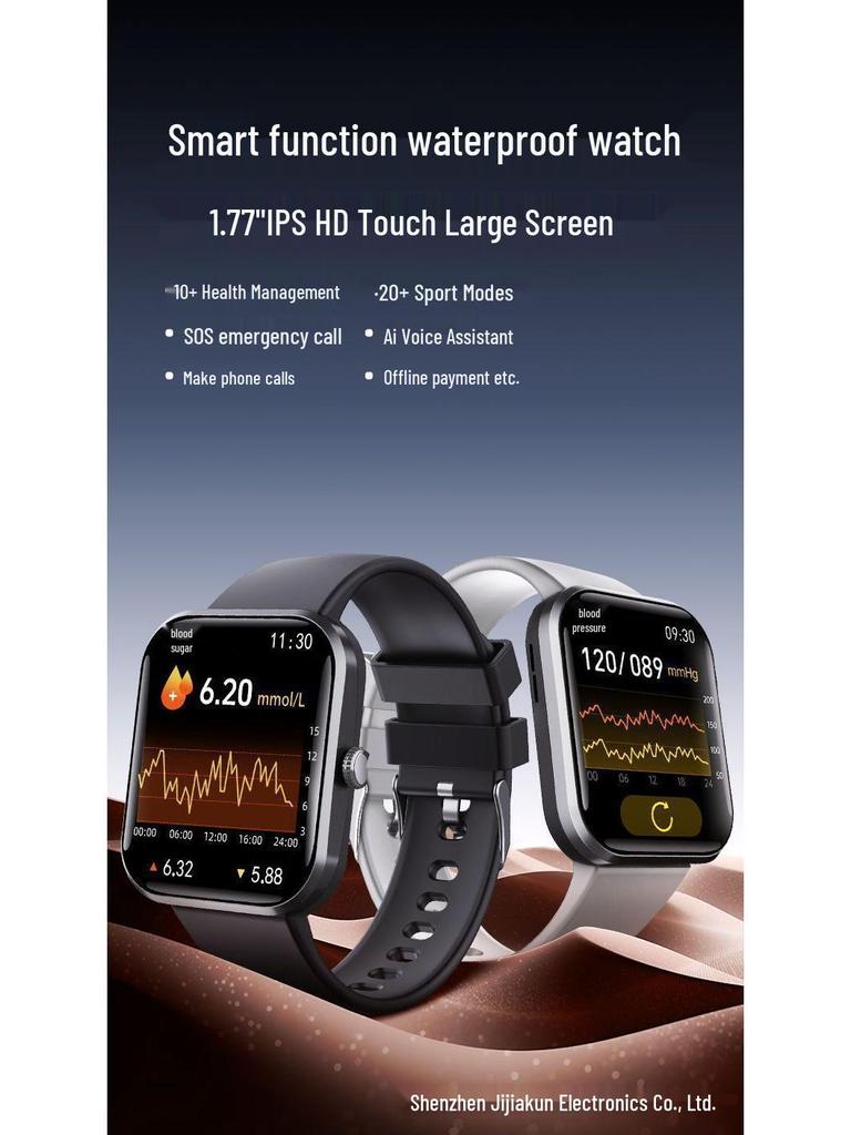 SM23 Cross-border Smartwatch: Monitors Calls, Blood Sugar, Heart Rate, Blood Pressure, & Temperature – Ideal for Health & Sports.