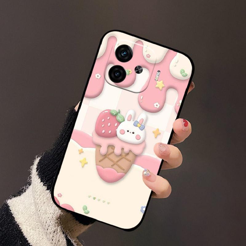 Für Vivo IQOO Z9 Turbo Rückabdeckung Mode Schwarz Weiches TPU Silikon Handyhülle Für IQOO Z9 Turbo 5G Handy Schutzhülle Fundas