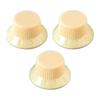3 Stück Gitarren-Reglerknopf 1 Lautstärke 2 Ton passend Top Kunststoff Set Kit Instrument Zubehör Ersatz Gelb