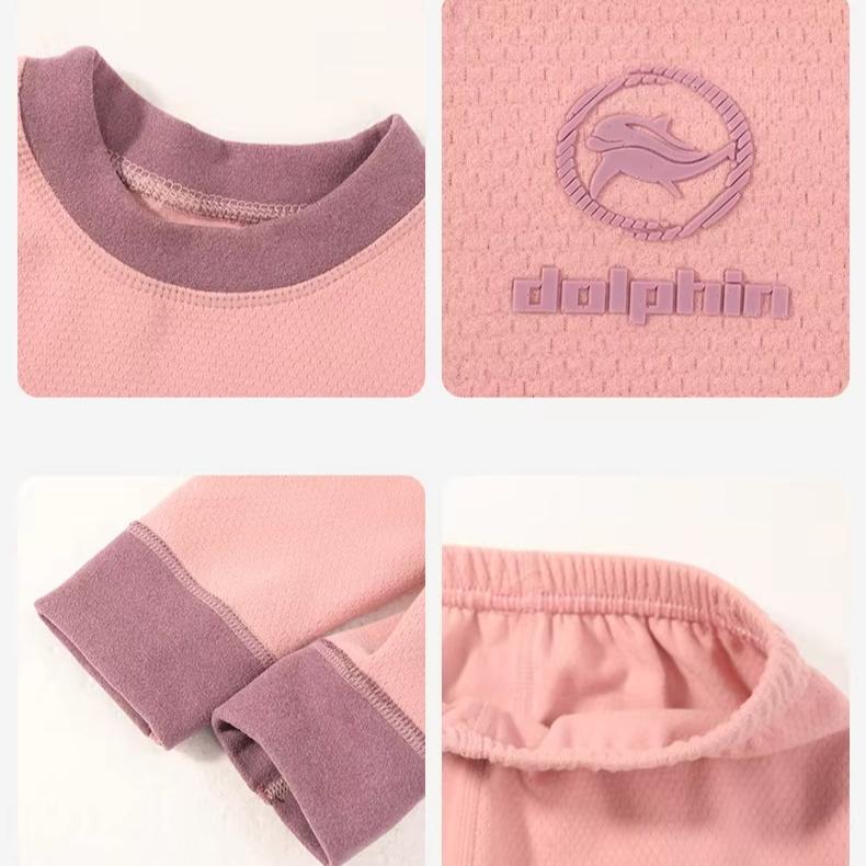 Autumn Winter Thermal Underwear Suit Girls Clothing Sets Boys Pajama Sets Baby No Trace Warm Sleepwear Solid Color Child Clothes