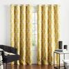 Grommet Top Curtain Panel Pair Curtain Yellow Simple Gourd Shape for Adult's Room Cabinet Decoration Bedroom High Shade Curtain