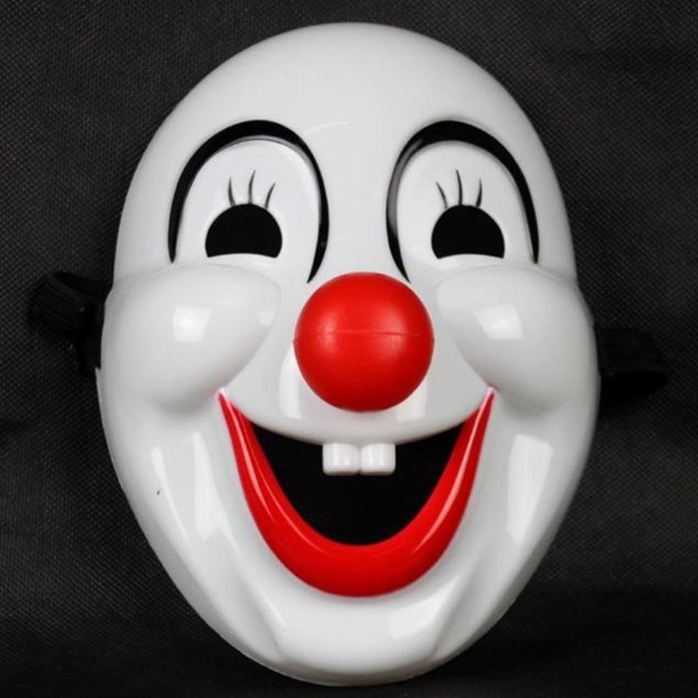 Red Nose Clown Makeup Mask PVC Happy Clown Costume Party Prop Halloween Clown Mask  Halloween Party
