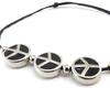 Les Trésors De Lily [J1152] - Fancy Black 'Peace' Bracelet