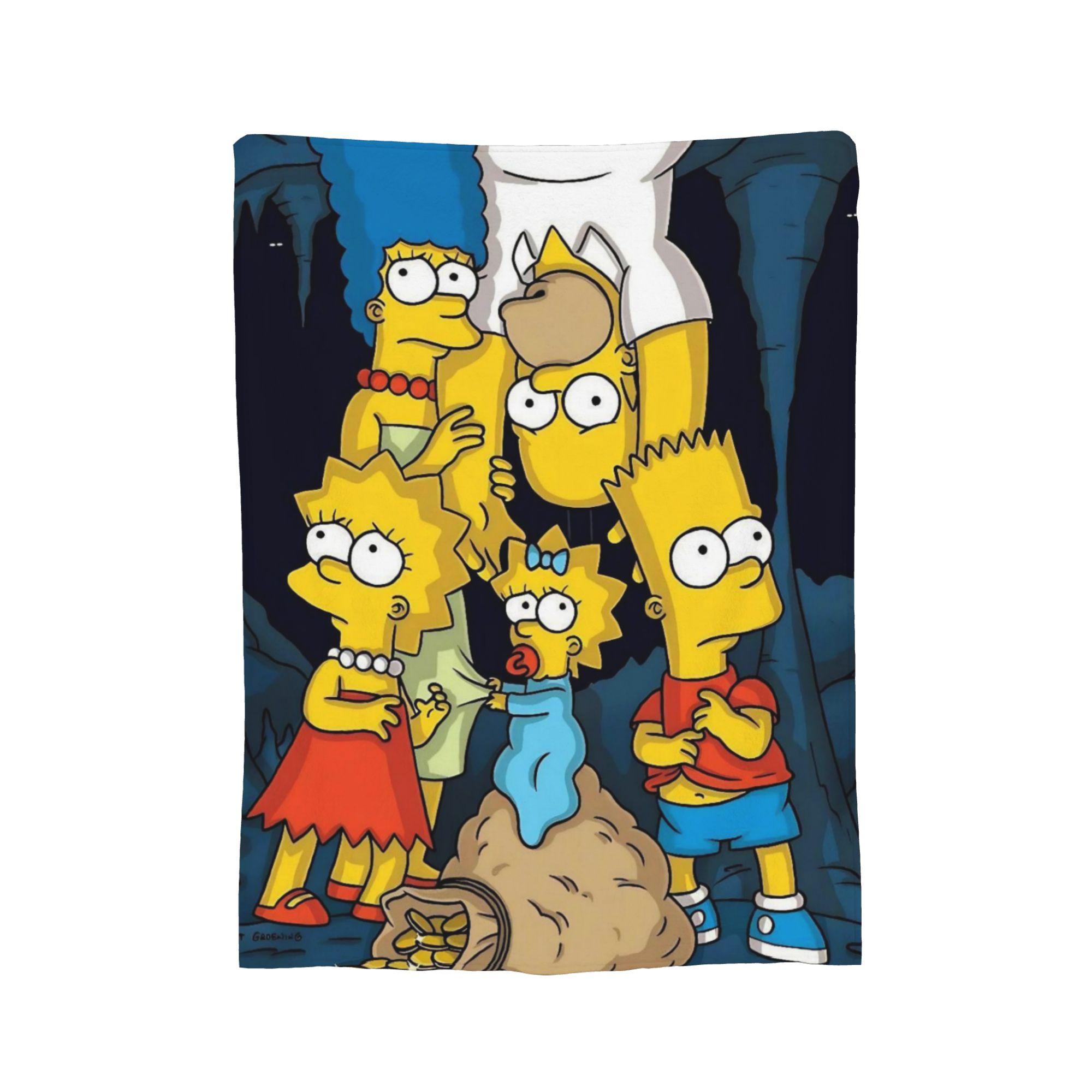 

The S-Simpsons Happy Halloween blanket Flannel Novelty Warm Throw blankets for Chair Covering Sofa All Season, 75x90cm
