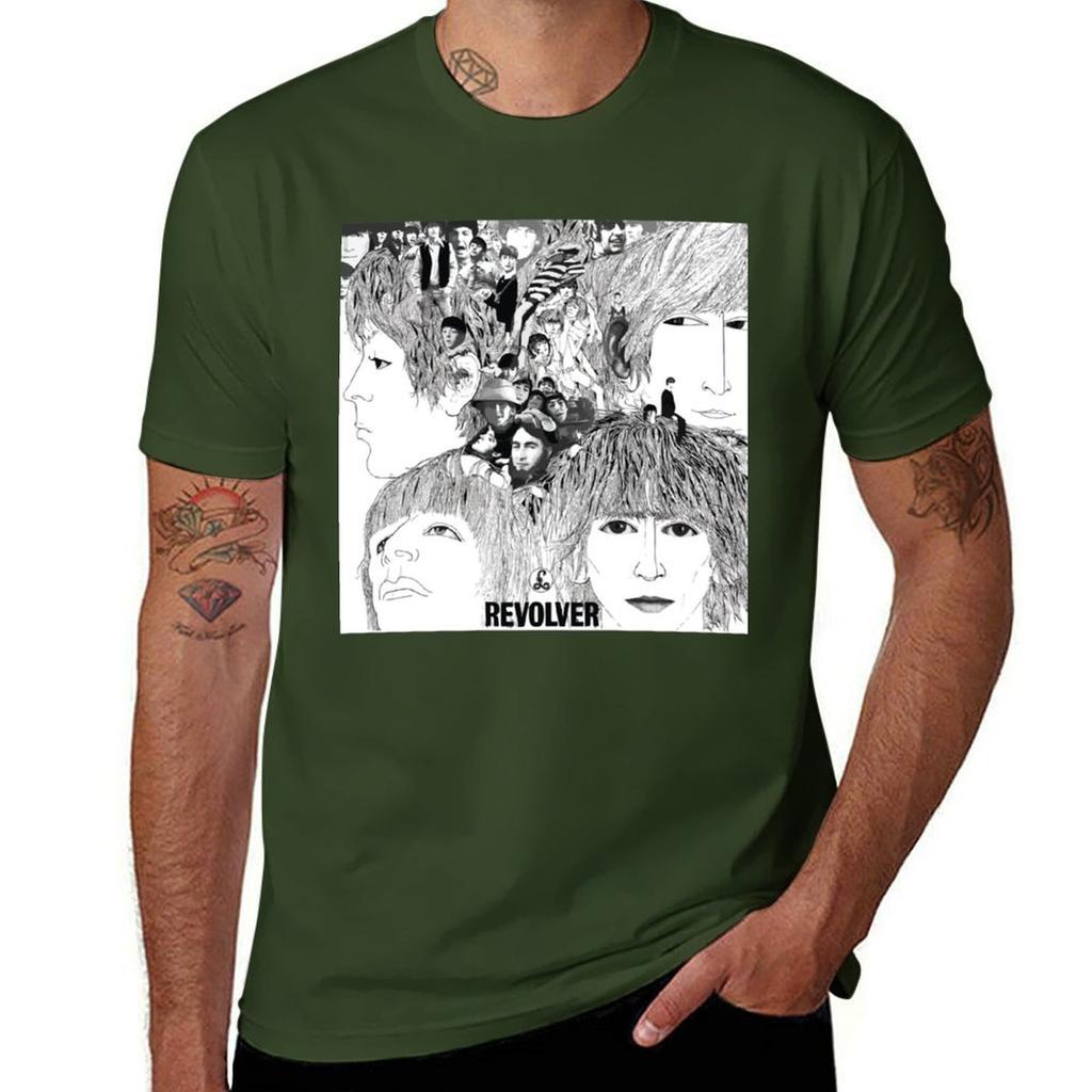 Revolver Album Cover Classic T-Shirt Graphics New Edition Vintage Men Graphic T Shirts