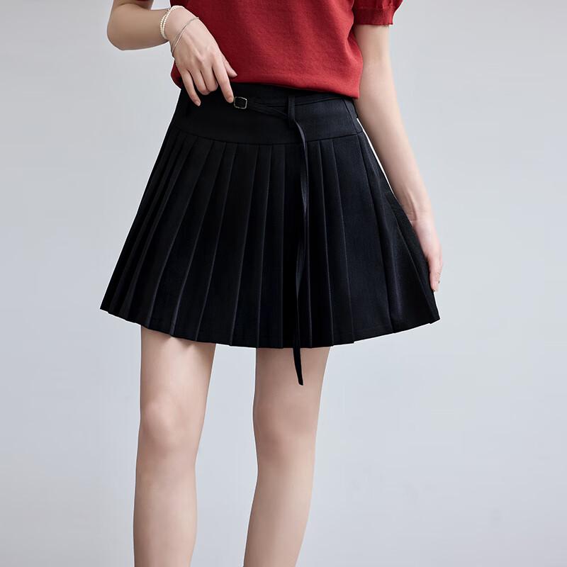 VICTORIA&VERA Women s Pleated Anti-Exposure A-Line Skirt XL