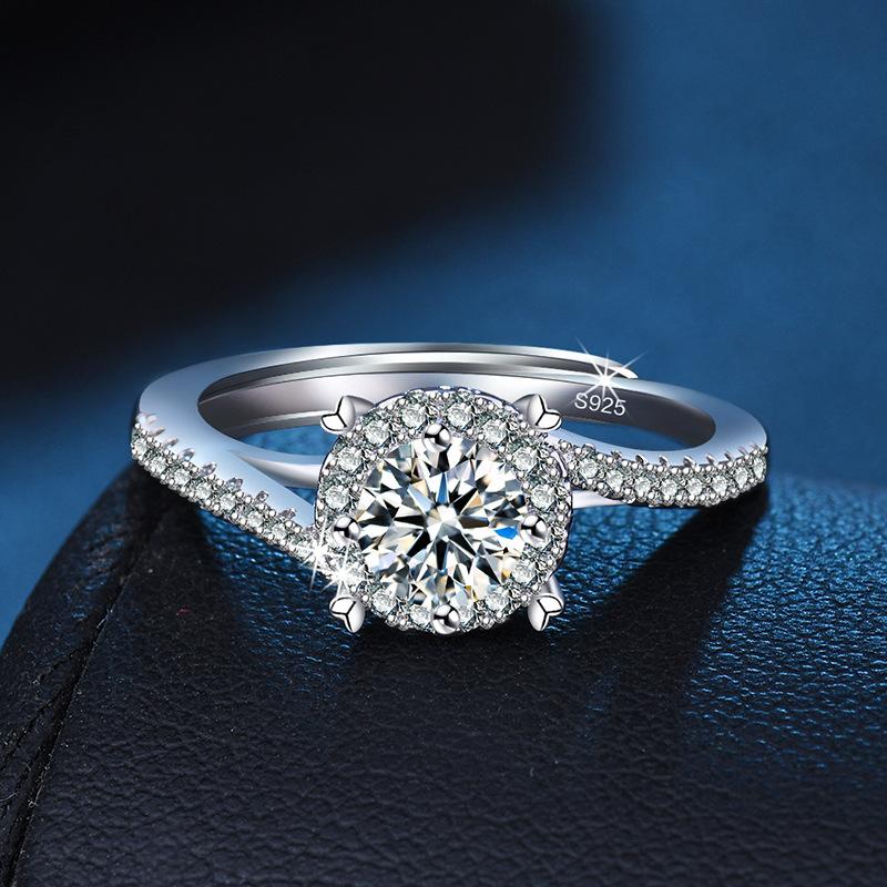 New 925 Silver Ring Heart Sparkle AAA Zircon High Quality For Women Rings Wedding Fine Jewelry Accessories Party Gift