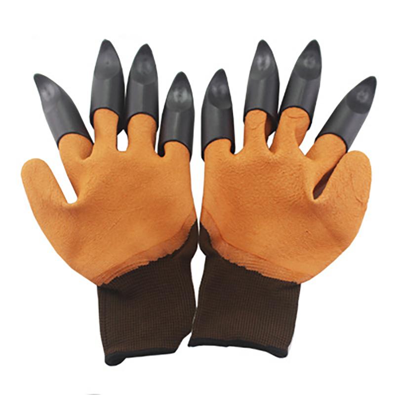 1 Paar - Gartenhandschuhe mit Krallen Grabhandschuhe Garten Gemüse Blumengarten Pflanzfest Schützende Latexhandschuhe