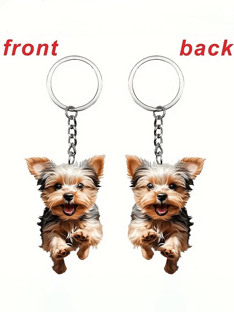 1 uroczy akrylowy brelok z psem skaczącym, odpowiedni do torebek i plecaków, idealny prezent dla pań i dziewcząt, spersonalizowany brelok z psem