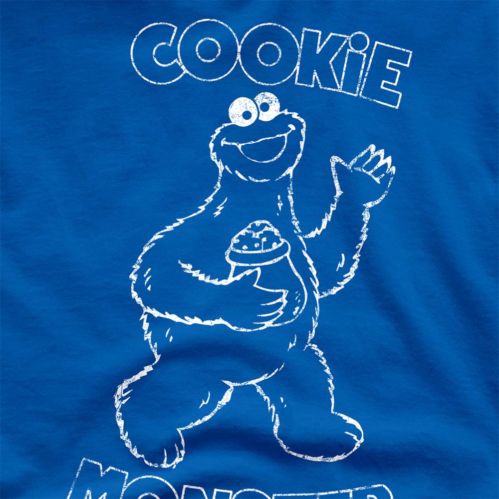 Sesame Street Unisex Adult Simple Cookie T-Shirt