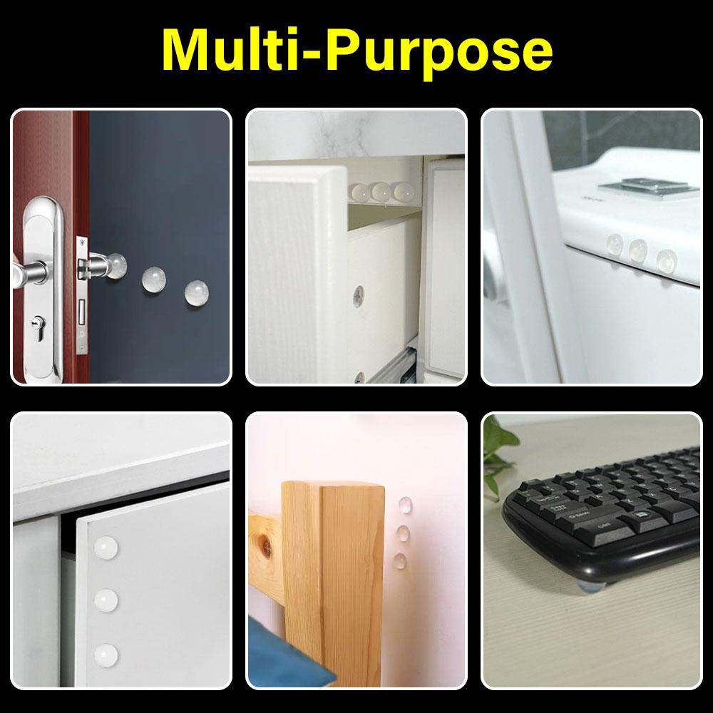 SW 100PCS Self Adhesive Anti-collision Silicone Particles Door Stopper Damper Buffer Furniture Pads Cushion Mute Protective Pad
