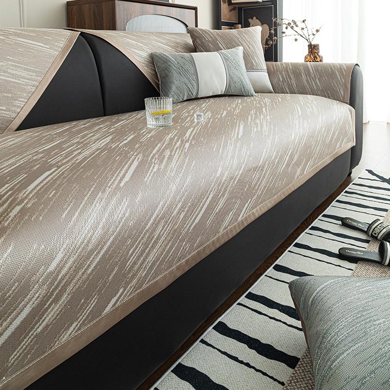 

Light Luxury Sofa Cushion Summer Cool Seat Cushion Summer One Piece Modern Living Room High-End Combination Sofa Cover 70*70cm
