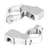 10mm Motorcycle Rearview Mirror Bracket Handlebar Mount Mirror Adapter Holder Clamp Silver