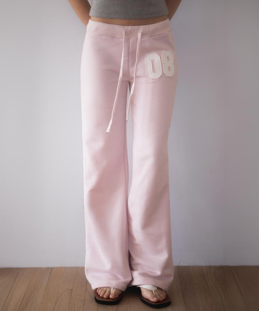 ROSEFRANTZ Patchwork Bootcut Sweatpants [Pink]