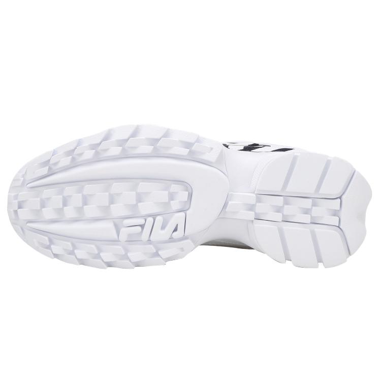 New FILA Low Top Side Logo Daddy Shoes 'White Black' 1FM00863D_121