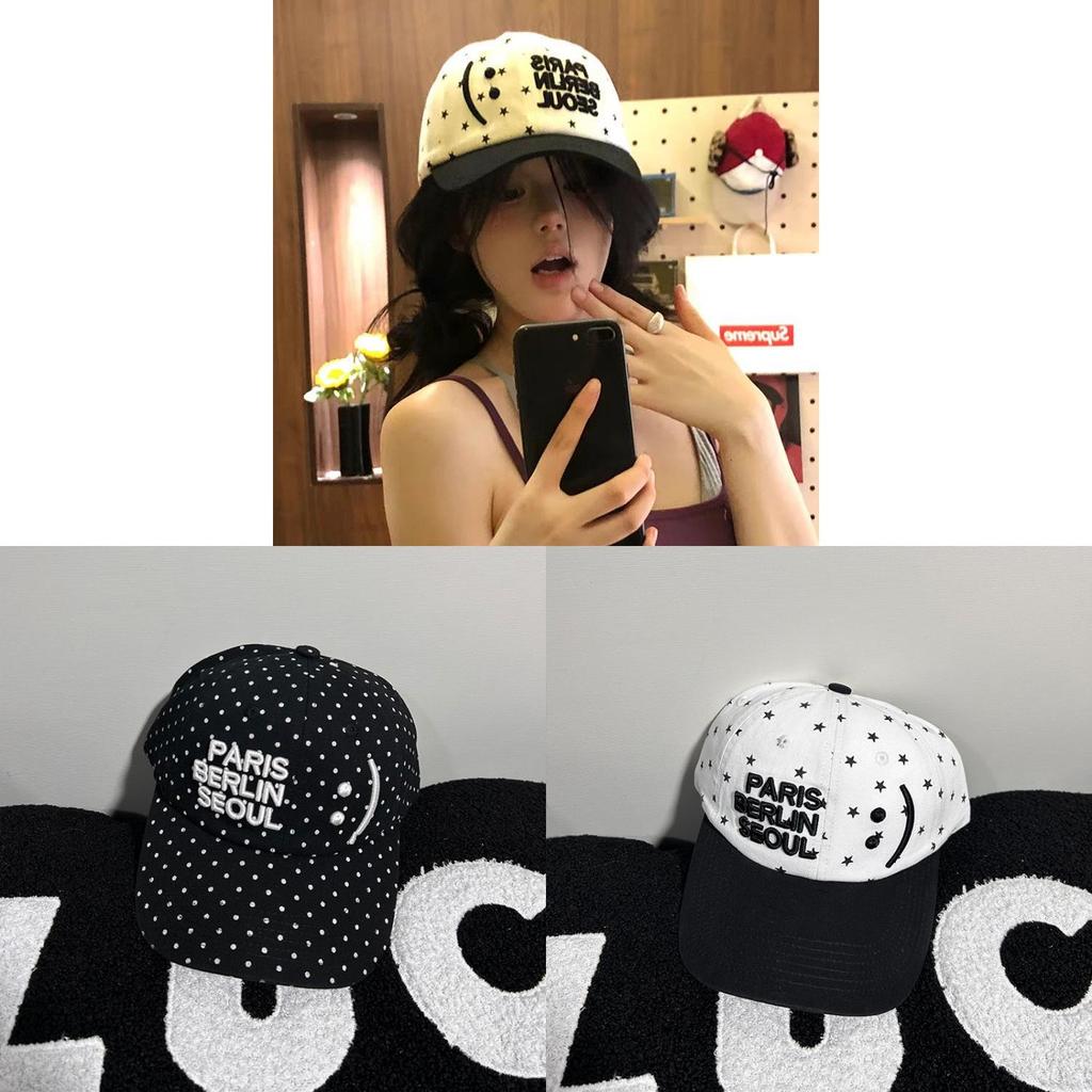 Letter Star Baseball Cap With Adjustable Cotton Sun Hat For Casual Streetwear