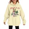 Children's Fashionable Casual Long-sleeved Loose Christmas Print Pullover Hooded Sweatshirt