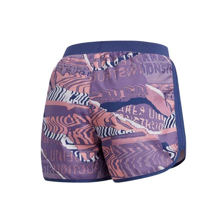 Adidas Abstract Pattern Printed Elastic Waist Running Shorts Women Shorts Purple FL7253