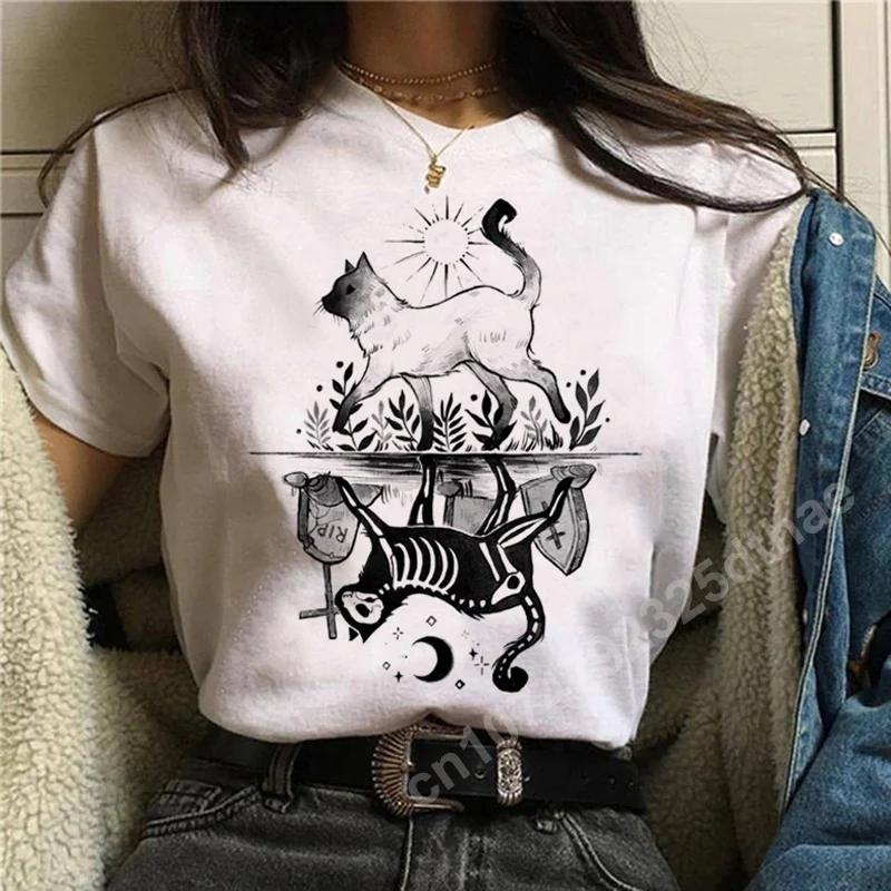 

Women Clothing Trend Witch Magic Summer Short Sleeve Print Tshirts Graphic Travel Ladies Y2k Tops T Shirt TeeTees S