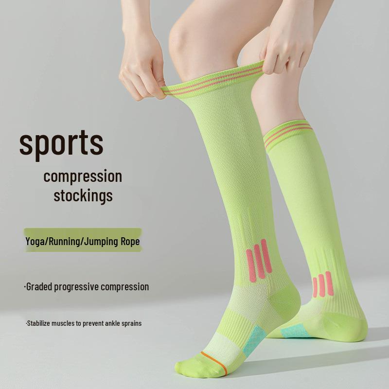 All-Season Mid-Calf Compression Socks for Yoga, Running, Jump Rope, Fitness, Aerobics, and Calf Slimming