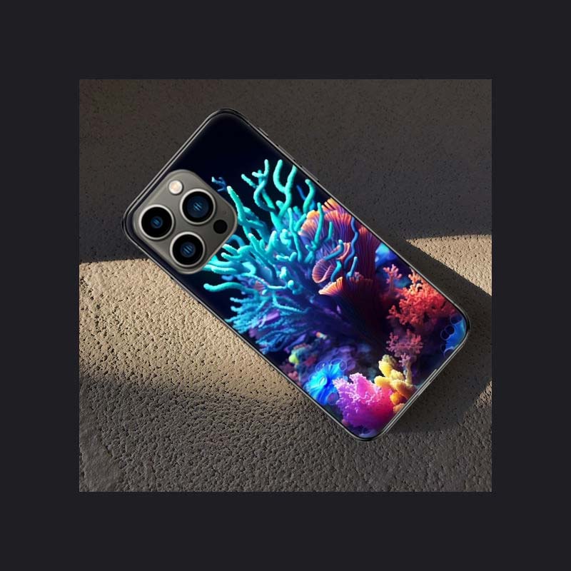Coral Reefs and Their Small Fish Phone Case For Apple Iphone 16E 16 Pro Max 15 Plus Soft 13 12 Mini Cover 11 14 Pro Max Capa 8 7