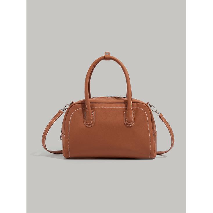 2025 New Niche Design Retro Single-Shoulder Crossbody Bag, Handheld Small Square Bag, Fashionable Versatile Commuting Bowling Bag коричневый