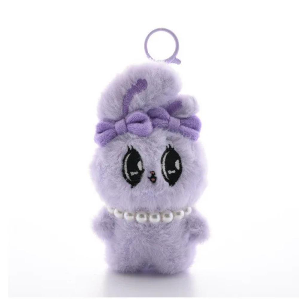 13cm Kawaii Big Eyes Rabbit Plush Toy Sweetheart Bowknot Keychain Lovely Backpack Purse Bag Handbag Stuffed Pendant Gift