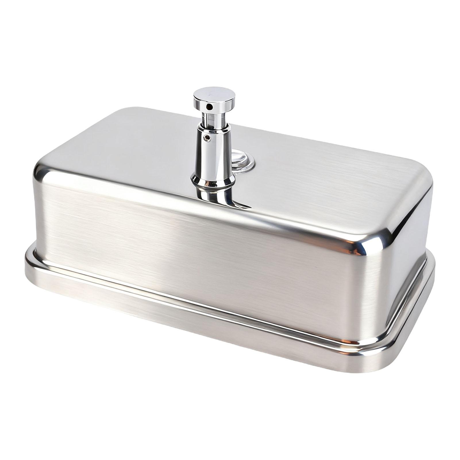Igeteck Stainless Steel Wall Mount Soap Dispenser Leakproof 1200Ml Large Capacity Manual Liquid Soap Dispenser For Rv Trailer Camping Vehicle Yacht